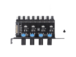 Controlador De Velocidade De Ventilador Pc Fan Hub 12v 4 Pinos 8 Canais 4 Botões Interface Sata