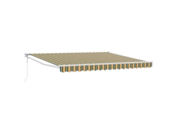 Conjunto 1 Toldo Retrátil Vidaxl Verde Tecido (400 × 300 Cm)