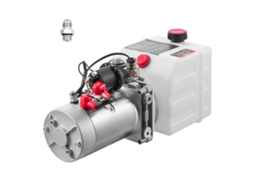 Bomba Hidráulica de Efeito Simples 4 Quartos 12 V Cc, Reboque Basculante com Vazão 3,4 L/min, Pressão Máxima Alívio 22 Mpa, para Elevação Veículos