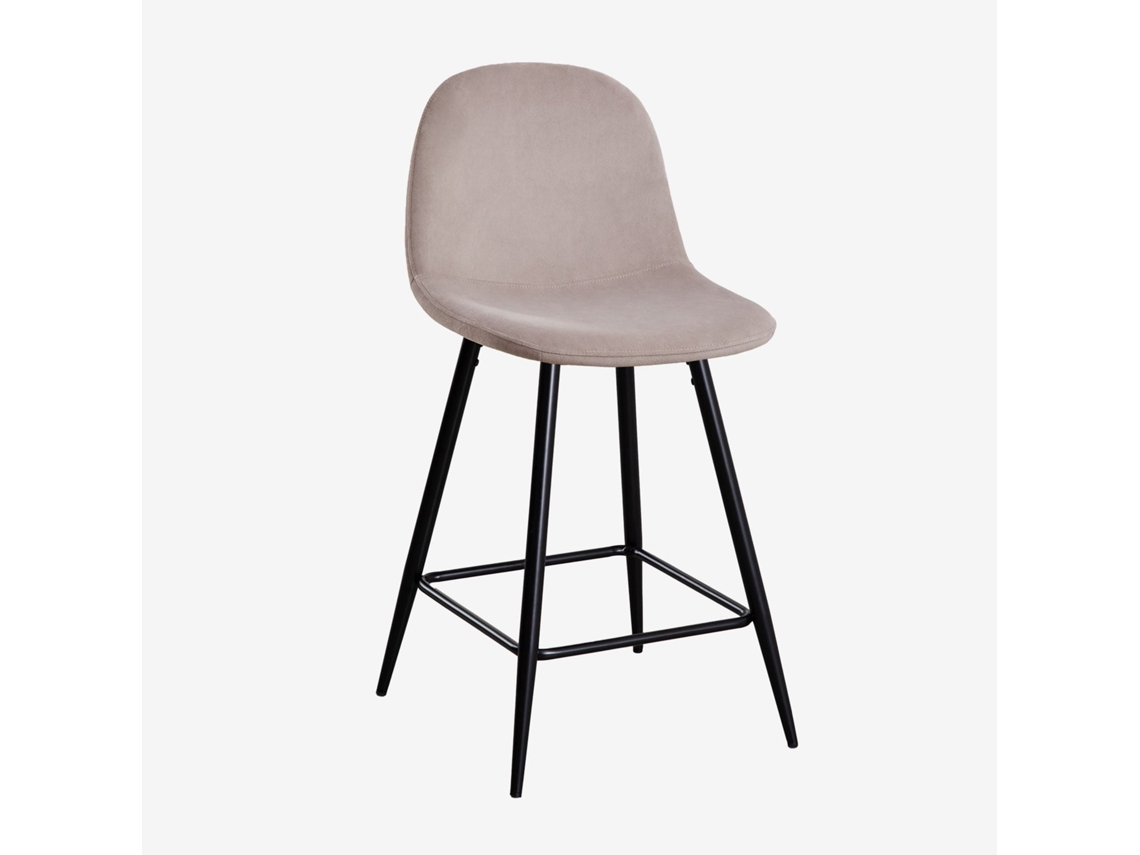 Sklum Pack De 2 Bancos Altos Em Veludo Glamm Poliéster     Preto     ↑65 Cm            Toupeira
