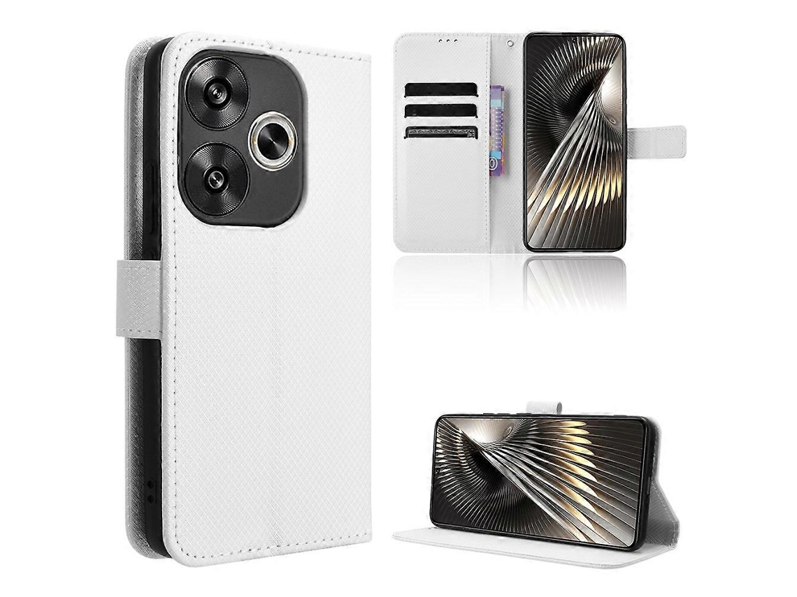 Capa De Celular Em Couro Com Textura De Diamante Para Xiaomi Redmi Turbo 3 5g