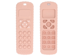 Mali brinquedo de Dentição em Forma de Controle Remoto Silicone Macio Alivio Gengiva Bebê Rosa Pêssego