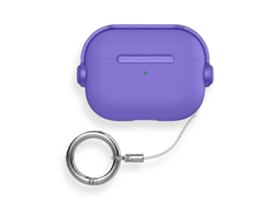 Capa Protetora Híbrida De Tpu E Pc Com Cordão E Trava Para Airpods Pro 3