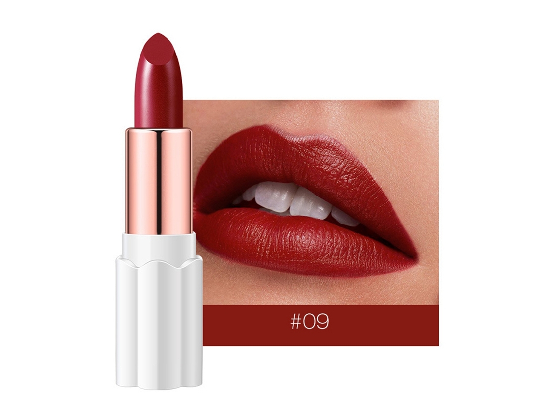 Labial Mate Hidratante De Larga Duración Forma De Ciruela Herramienta De Maquillaje Labial (09)