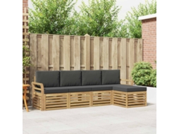 Vidaxl Conjunto De Sofás Para Exterior 5 Unid. Branco E Antracite