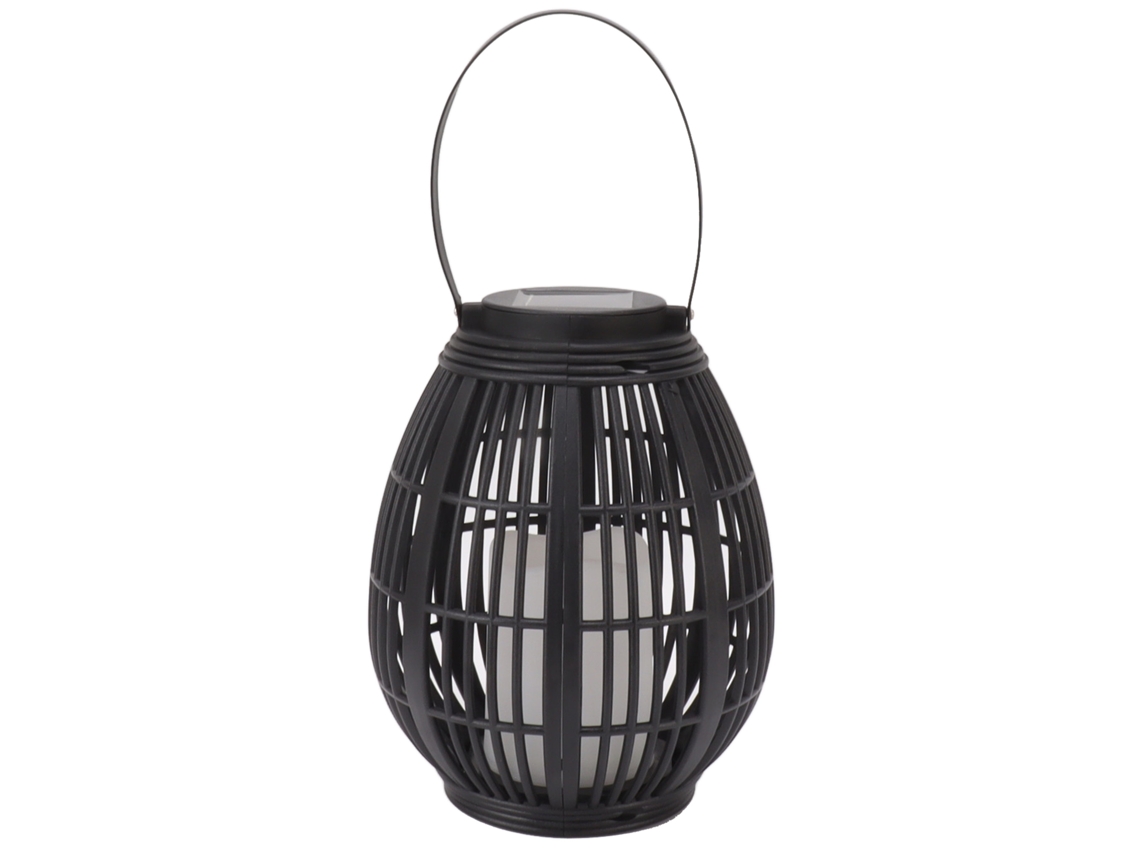 Lanterna Solar de Rotin Led para Jardim Externo À Prova D'água Decorativa Pendente Pátio Caminho
