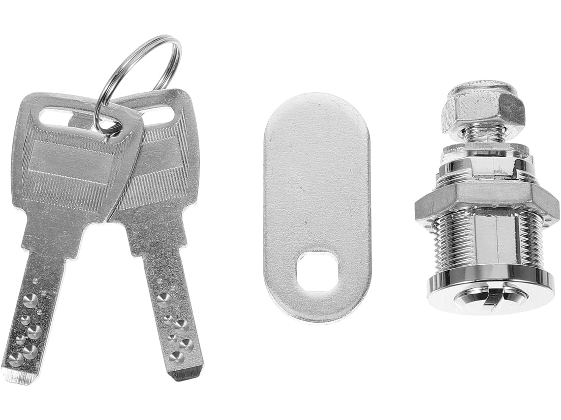 Fechadura De Aço Inoxidável Para Vitrines, Armários E Gavetas, Com