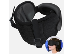 Almofada Infantil De Viagem, Cor Preto, Com Máscara De Dormir, Apoio Para Pescoço E Cabeça Em Avião, Carro, Comboio Ou Escritório