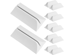 Conjunto De 12 Pés Plástico Branco Para Suporte Exibição