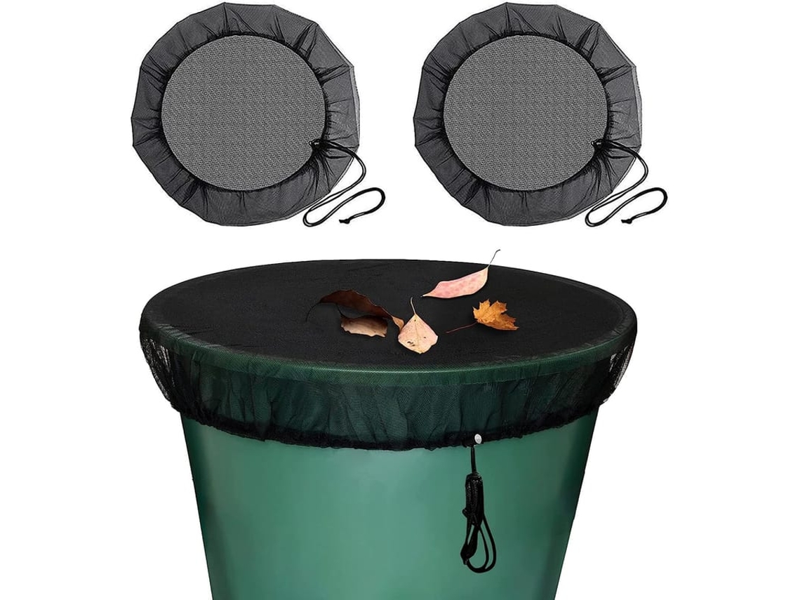 Rede Para Barril De Chuva Com Cordão, Proteção Contra Mosquitos E Folhas, Tamanho Ajustável 95cm