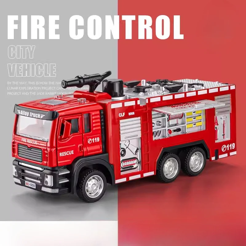 (caminhão-tanque De Água) 1/32 - Miniatura De Carro - Fundição Em Metal - Portas Que Abrem
