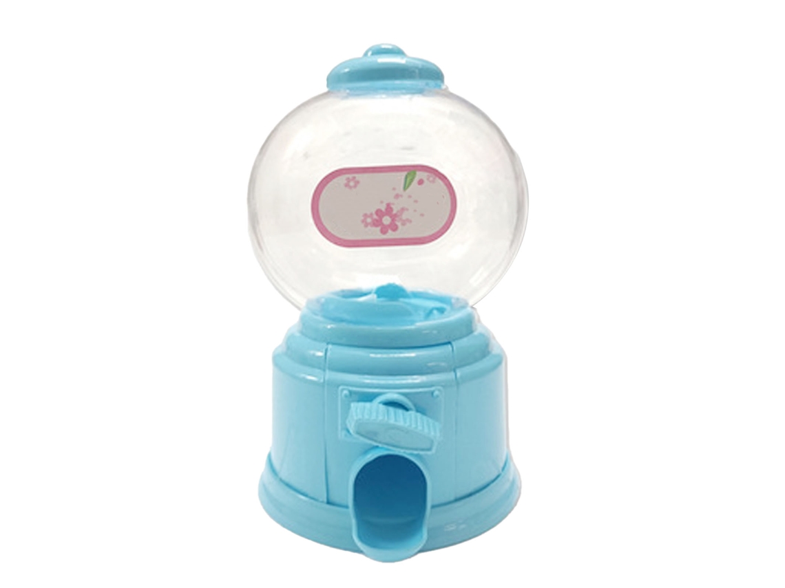 Máquina de Venda Automática de Chicletes Infantil Multifuncional Retrô - Cofrinho Azul