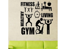 Adesivos Murais Sobre O Tema Do Fitness, Decorações Murais, Estúdios De Fitness Na Sala, Decorações Para Quartos De Crianças