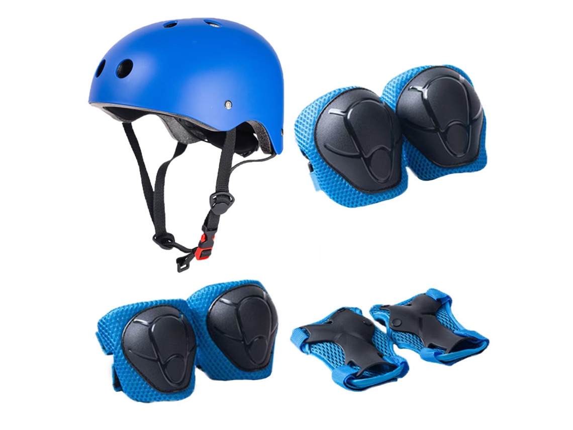 Kit Proteção de Crianças Capacete 7 em 1 ,tamanho:m Azul XIAOMOYU