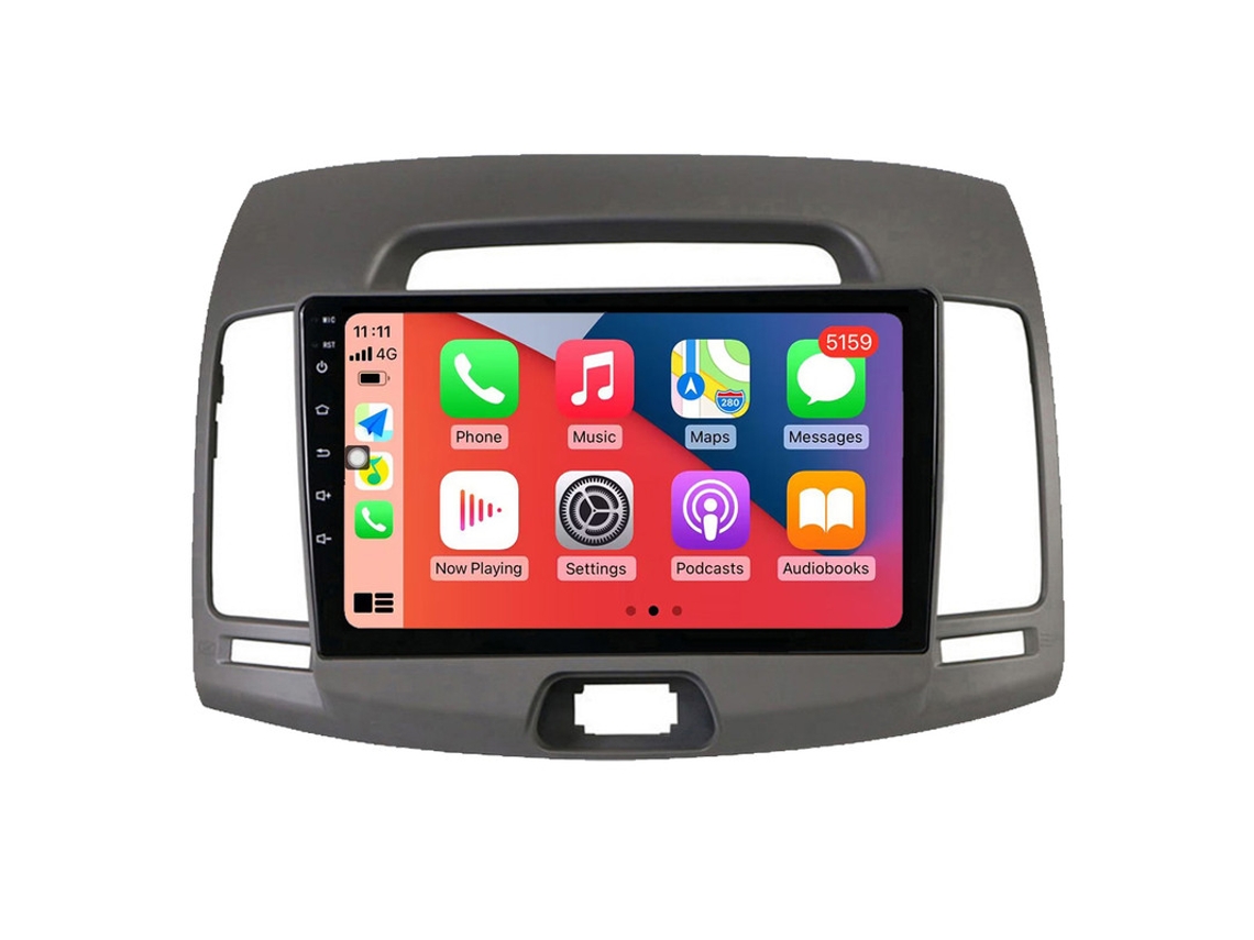 Auto Rádio Carro Bluetooth Autoradio 8GB RAM 128G ROM CarPlay Navegação GPS Ecrã Táctil RoverOne para Hyundai Elantra 4 HD 2006-2012  