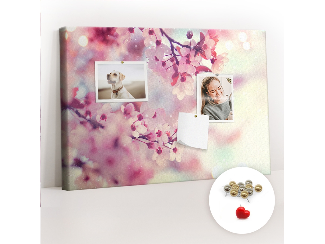 Painel De Cortiça Para Parede Flores Da Primavera Para O Corredor Espelharte (60x40 Cm)