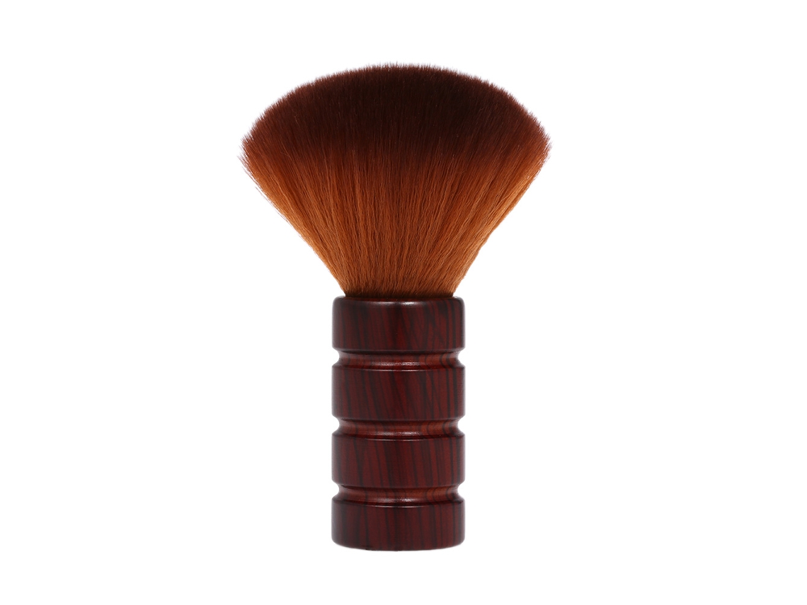 2026 brocha para Limpiar Polvo de Cuello Y Rostro Con Cerdas Suaves de Nylon Y Mango de Madera para Barberos Y Peluqueros