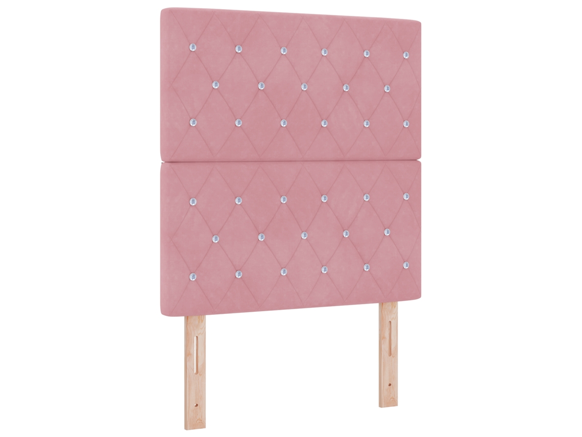 Colchão De Cama De Veludo Rosa Vidaxl Rosa Fabric