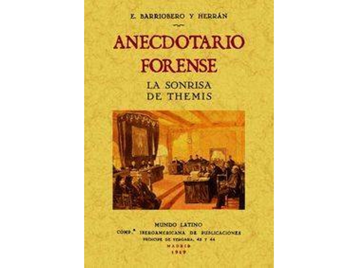 Livro Anecdotario Forense. de E Barriobrero Y Herran (Espanhol)