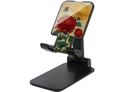 Suporte Dobrável E Ajustável Para Celular Com Estampa De Crisântemo, Arte Japonesa, Ideal Para Escritório