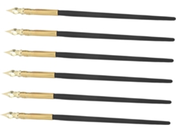 Conjunto de 6 Canetas Metal Alipis para Caligrafia, Desenho e Escrita, Kit Iniciantes Profissionais com Ponta