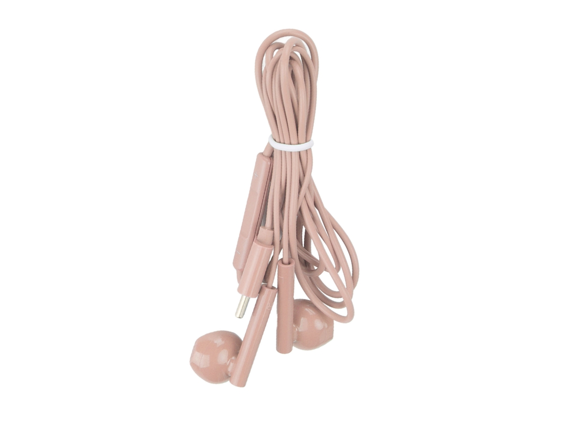Fone de ouvido com fio Type C, redução de ruído, chamadas HD, microfone, para Huawei, rosa