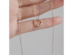 Pingente Möbius em Prata de Lei S925: Elegante e Versátil, Luxo Leve, Design Sofisticado e Simples MDUG (ouro)