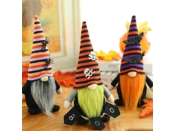 2026 3 Bonecos Gnomos de Halloween, Decoração de Casa de Natal com Morcego Aranha Caveira
