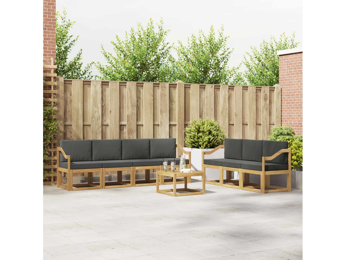 Vidaxl Conjunto De Sofás Para Exterior 7 Pcs