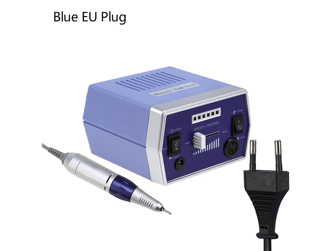Kit De Ferramentas De Manicure E Pedicure Com Furadeira Elétrica Para Artesanato De Unhas Azul