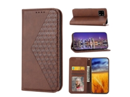 Capa De Couro Magnética Com Textura De Bezerro E Grade Cúbica Para Motorola Moto G Stylus 5g 2023