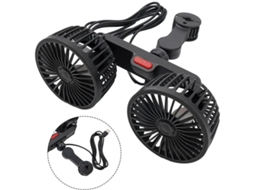 Mini Ventilador Ventilador de Carro Recarregável Via Usb com Duas Cabeças Design Giratório Proporcionando o Máximo Conforto Ao Seu Carro MDUG
