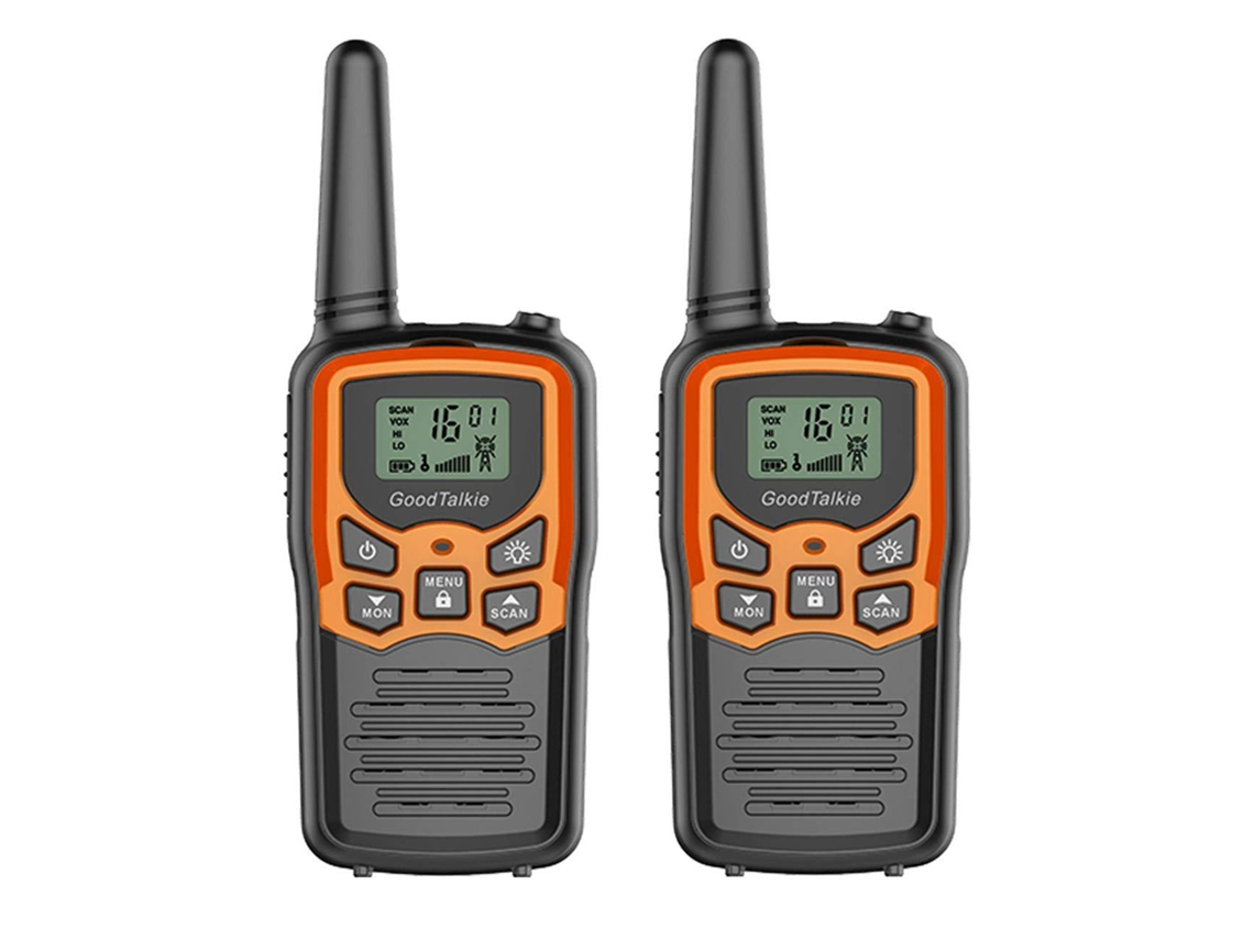 Super Långräckviddiga Barnwalkie Talkies - 8km, Laranja, Pacote Com 2-aquaforge