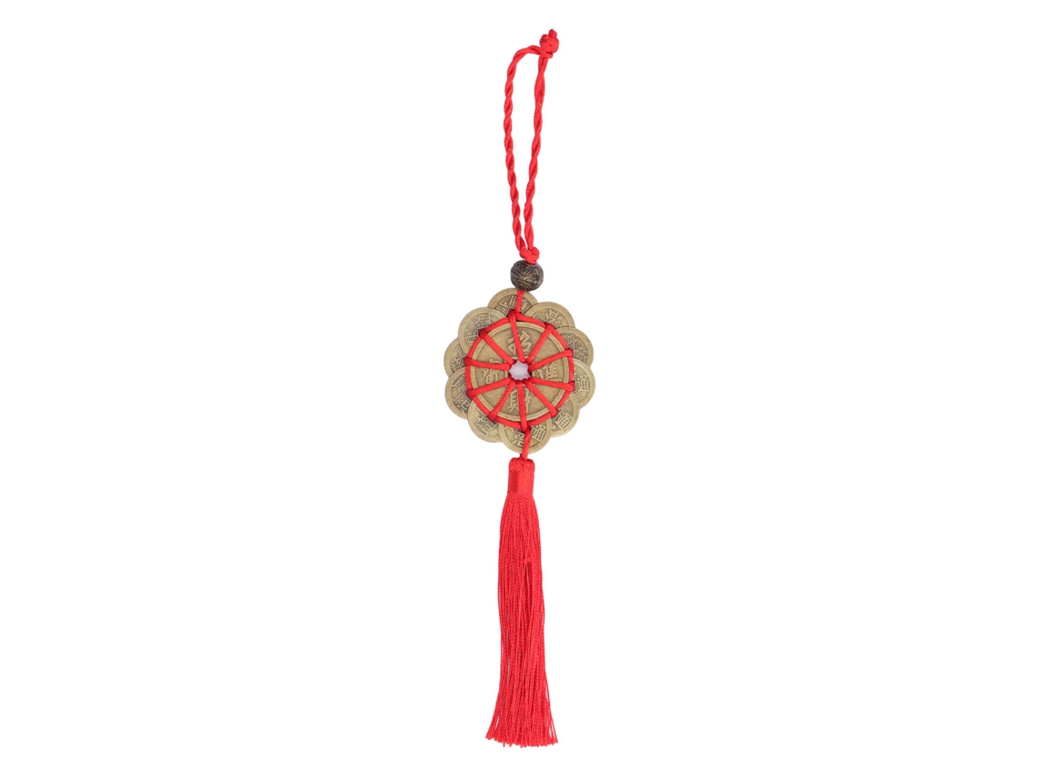Baok-moeda De Feng Shui Chinês Com Corda Vermelha Para Decoração Do Ano Novo Chinês E Decoração Residencial
