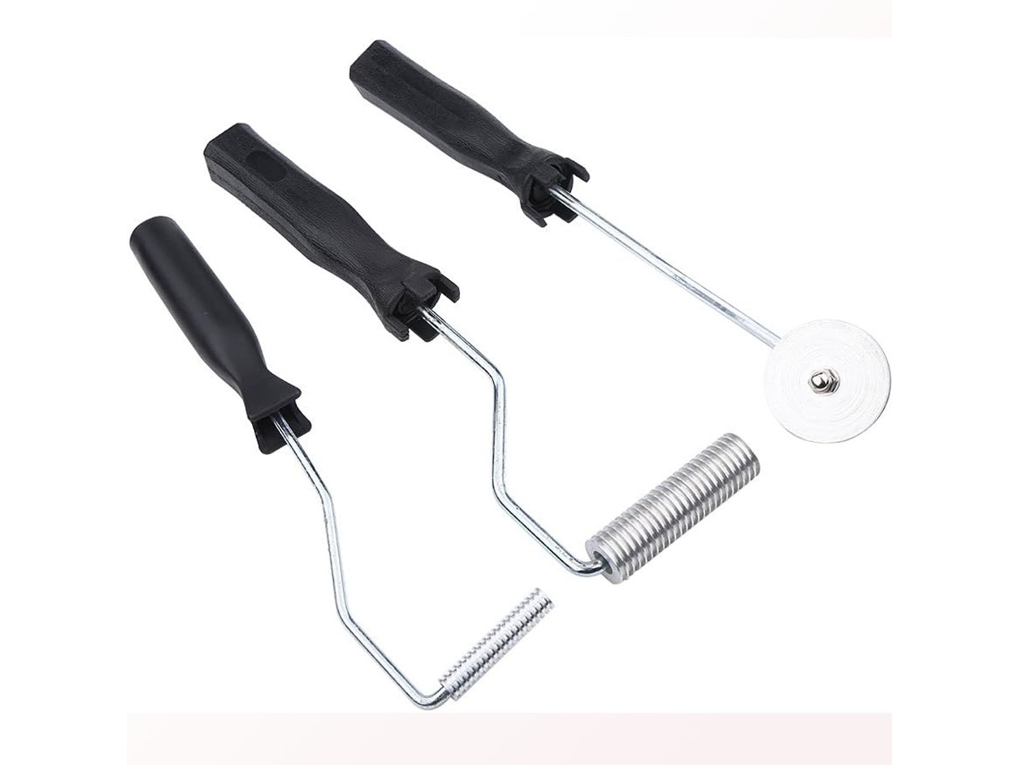 Kit com 3 Peças de Rolo para Bolhas, Ferramenta para Fazer Bolhas, Liga de Alumínio e Fibra de Vidro, para Fundição, Resina e Compósitos. AQUAFORGE