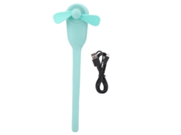 Ventilador Portátil Multifuncional Recarregável Via Usb, Na Cor Verde