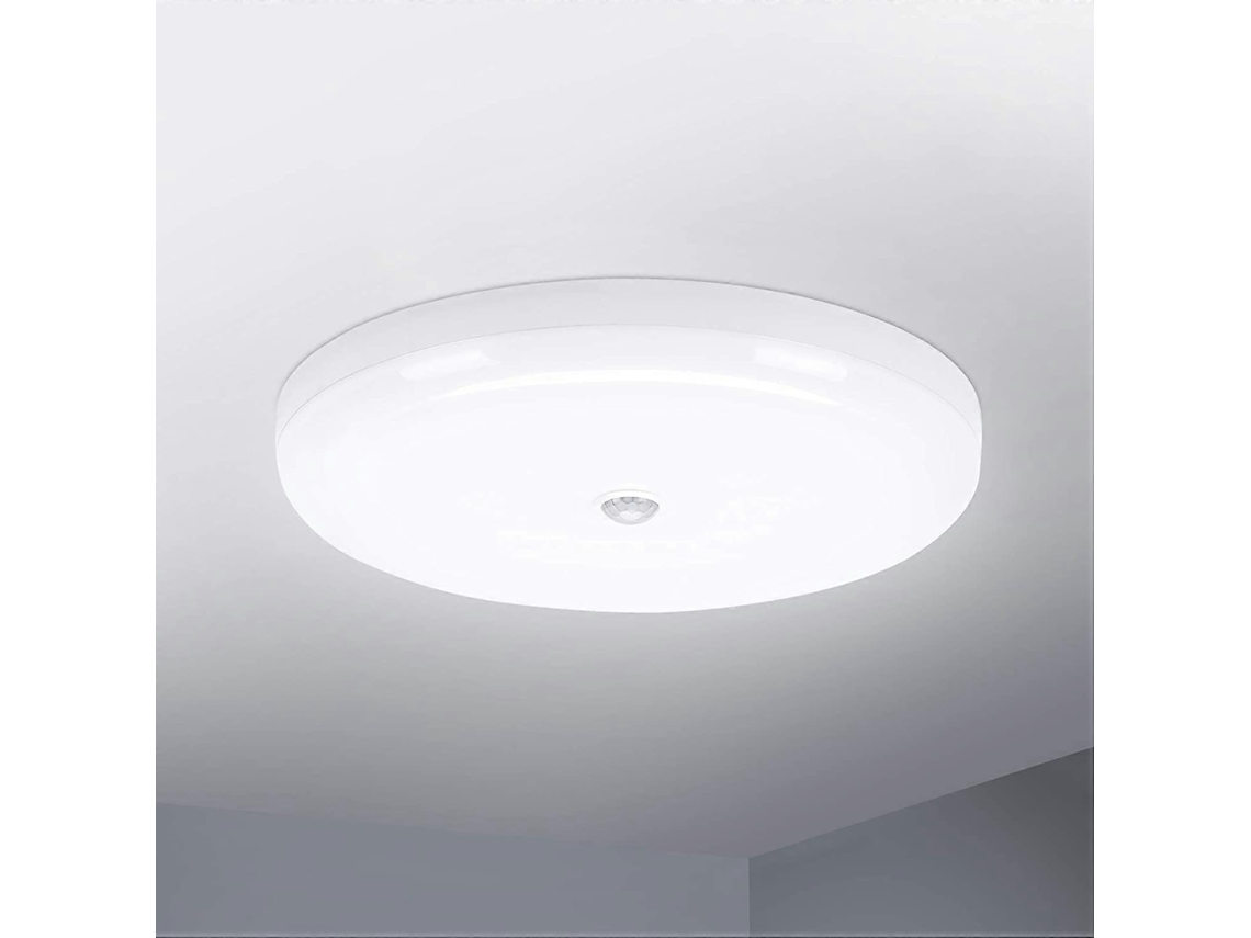 Rebe luz de Teto Led 30w com Sensor de Movimento Ip56 2400lm Branco Frio 6500k 25cm