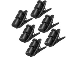 Bestyash Conjunto De 6 Presilhas Giratórias 360° Para Cabos De Fone De Ouvido, Pregas Em Plástico Preto, Fixação