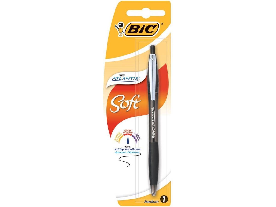 Esferográfica Retrátil BIC Atlantis Ponta Média (Preto)