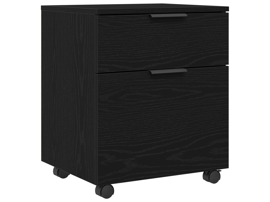 Conjunto 1 Armazenamento De Arquivos Vidaxl Preto Derivados De Madeira (45 X 38 X 54 Cm)