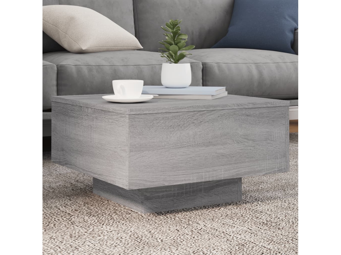 Vidaxl Mesa De Centro 55x55x31 Cm Derivados De Madeira Cinzento Sonoma