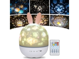 Luminária Noturna Infantil com Projetor de Estrelas, Rotação 360°, Música e Temporizador BRILVIBERA (novo Modelo 2024)