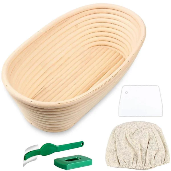 Cesto Banneton Para Pão Artesanal, Formato Oval, Para Massa Madre, Fermentação Natural E Padaria Doméstica