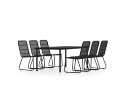 Pcs Conjunto de Jantar para Jardim Preto MAISON EXCLUSIVE