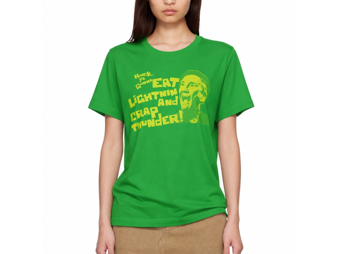 Rockinstone Rocky Movie Eat Lightning Solid Kelly Adult T-shirt Size:xxl