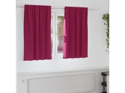 Vidaxl Cortinas Blackout Com Argolas 2 Unid. Vinho Vermelho Poliéster