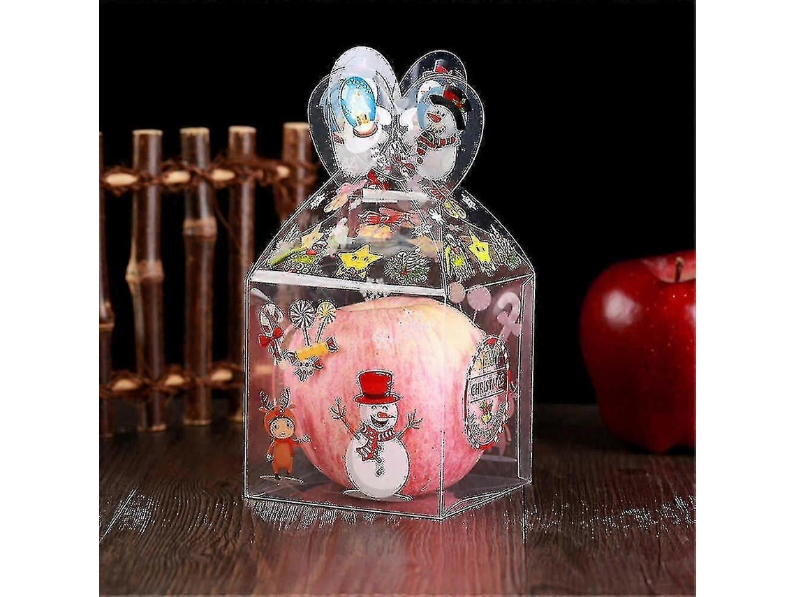 Conjunto De 10 Caixas De Presente Transparentes De Natal, Em Pvc, Para Doces E Decoração De Festas. Hengjian