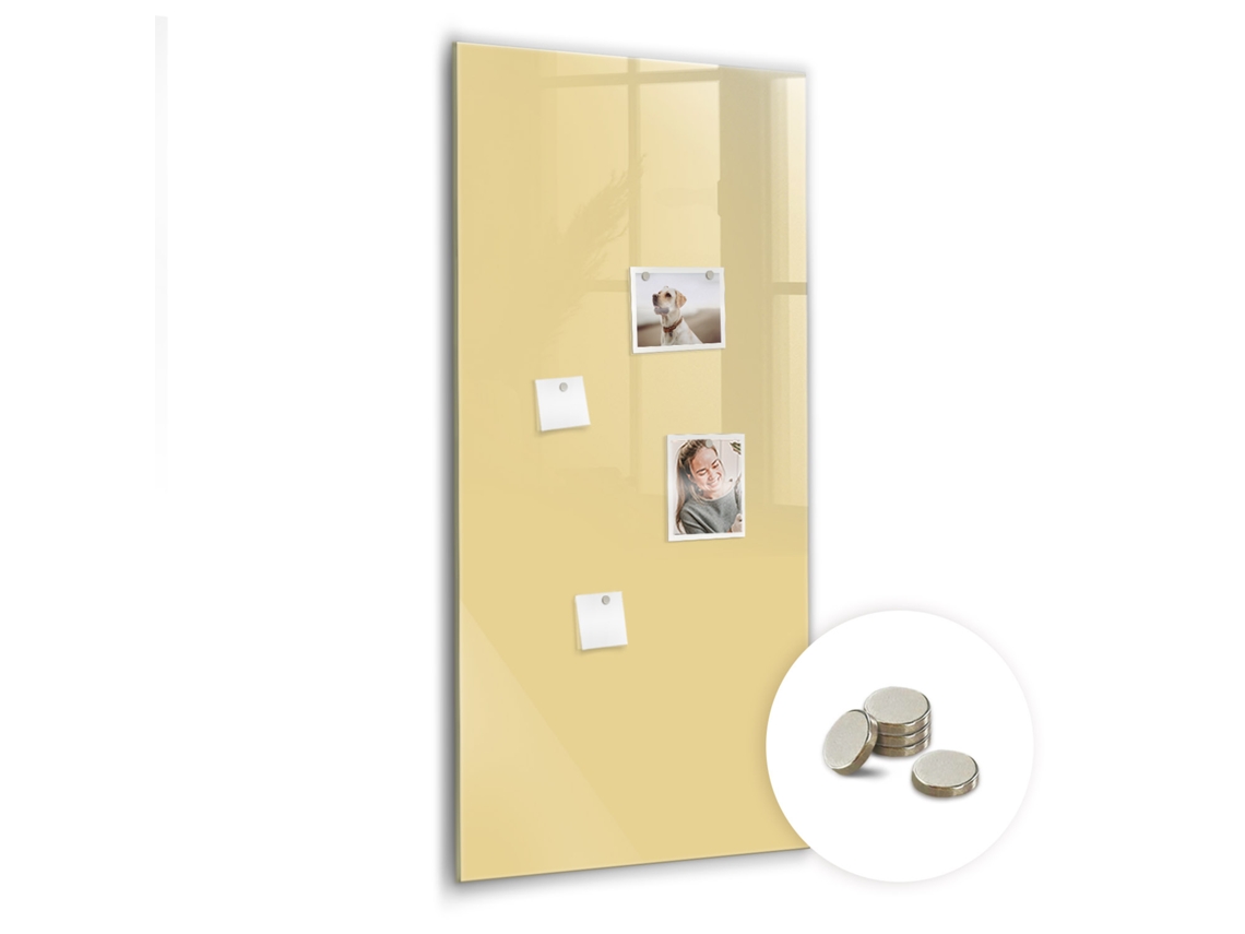 Quadro De Vidro Magnético Creme Para A Sala De Estar Espelharte (60x120 Cm)