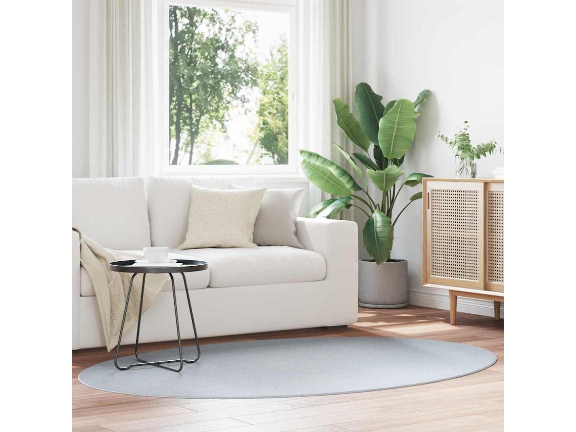 Vidaxl Tapete Huarte Cinzento 140 X 200 Cm 100% Poliéster