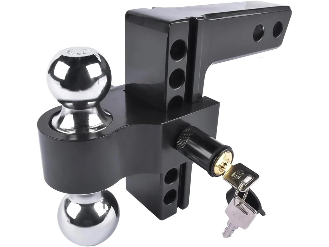 Ap03 Engate de Reboque Ajustável Preto, Adequado para Receptor de 2 Polegadas, Engate de Alumínio Drop/hook 6 SFUSHOS